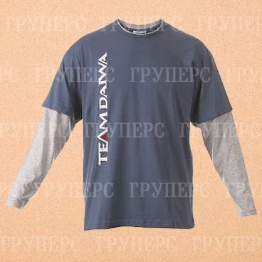 Футболка с длинным рукавом синяя с серым DAIWA TD Long Sleeve T Shirt Navy / Grey размер -  XL / TDTNG-XL