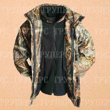 Куртка непромокаемая дышащая удлинённая с подстёжкой из флиса  DAIWA Mission JKT With Zipout Fleece - размер L (50) / MJ-L